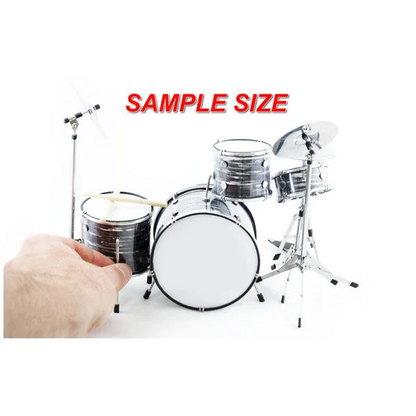 Axe Heaven blue sparkle drum set miniature with silver chrome hardware