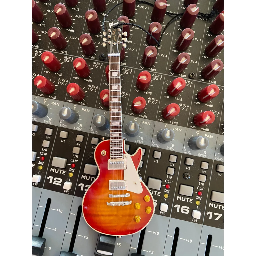 Axe Heaven Cherry Sunburst Gibson Les Paul Miniature Replica Guitar