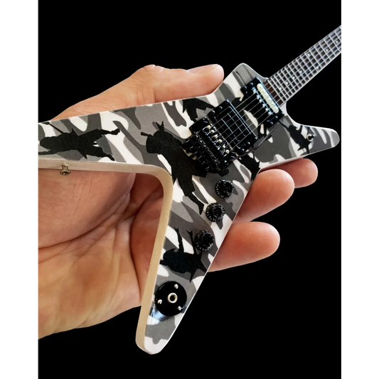 Axe Heaven Dimebag Camo ML mini guitar replica with camo pattern