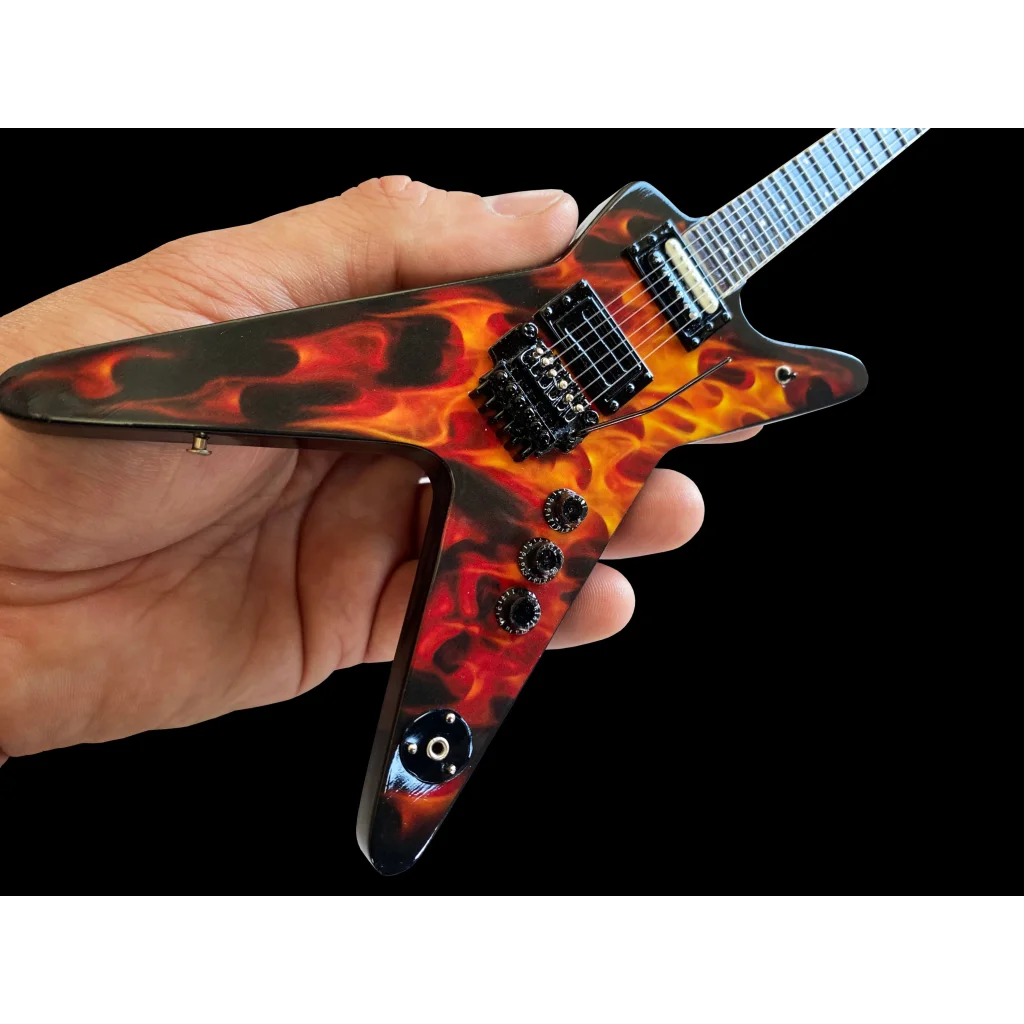 Axe Heaven Dimebag Darrell Dime O Flame mini guitar replica with flame pattern