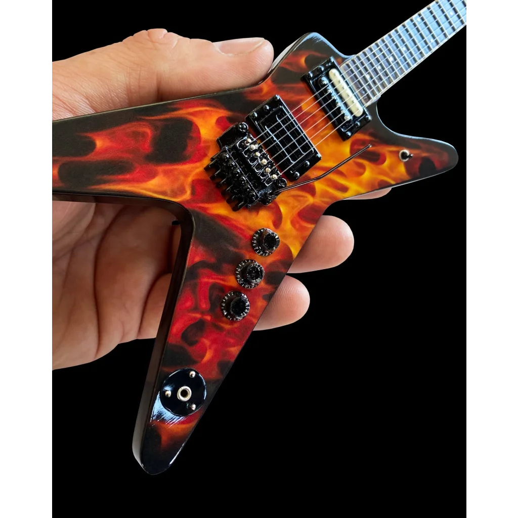 Axe Heaven Dimebag Darrell Dime O Flame mini guitar replica with flame pattern