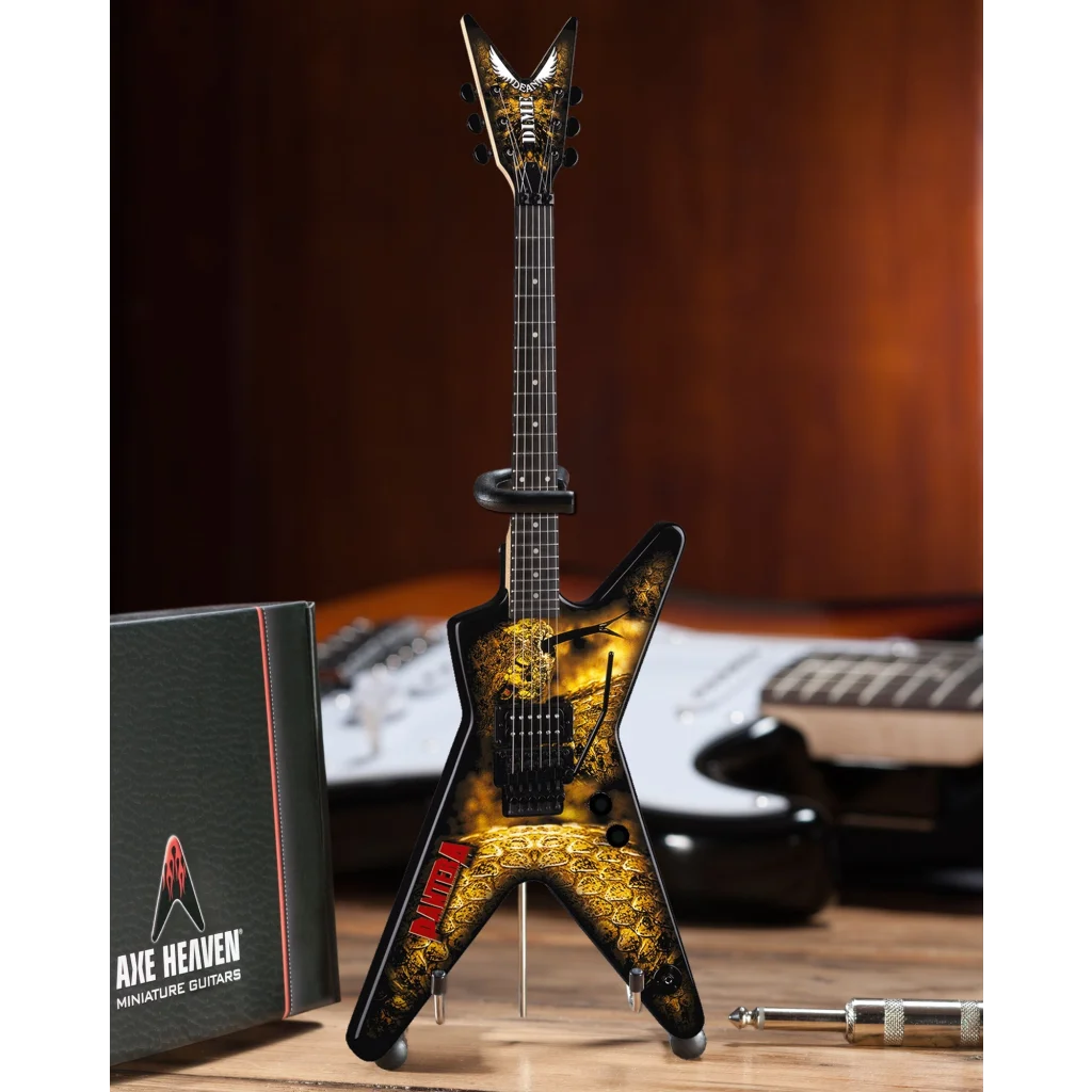 Axe Heaven Dimebag Darrell dragon ML mini guitar with stand