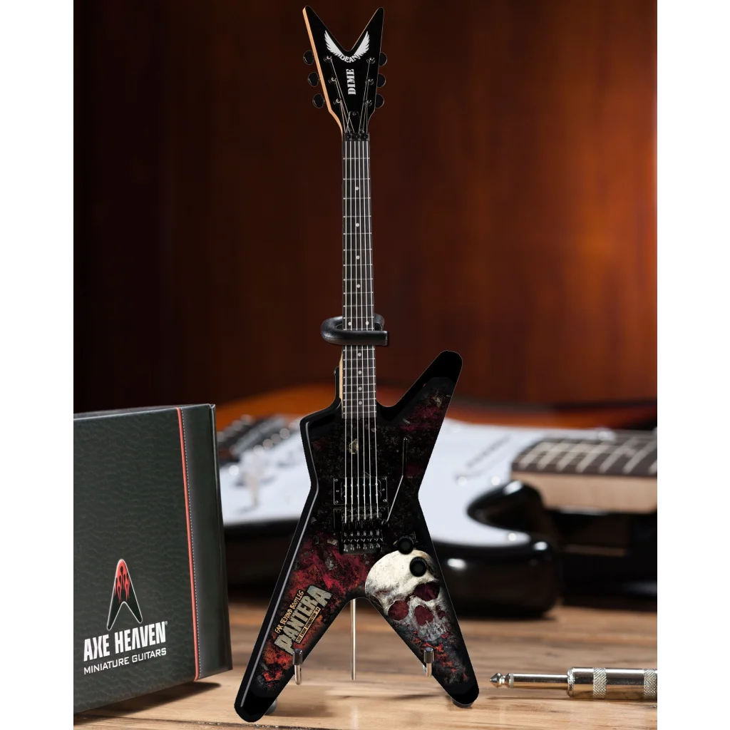 Axe Heaven Dimebag Darrell Pantera skull mini guitar replica with snake design