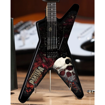 Axe Heaven Dimebag Darrell Pantera Skull mini guitar replica with black red skull