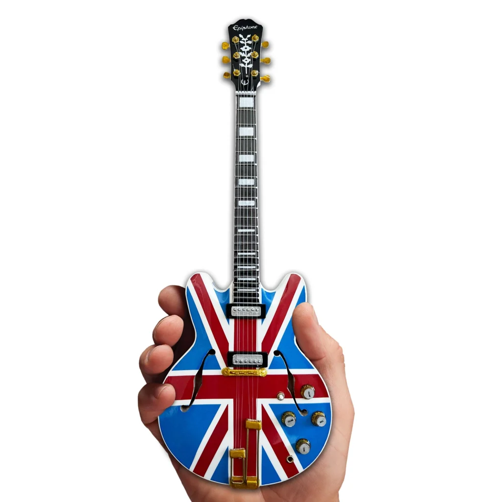 Axe Heaven Epiphone Union Jack miniature guitar model replica