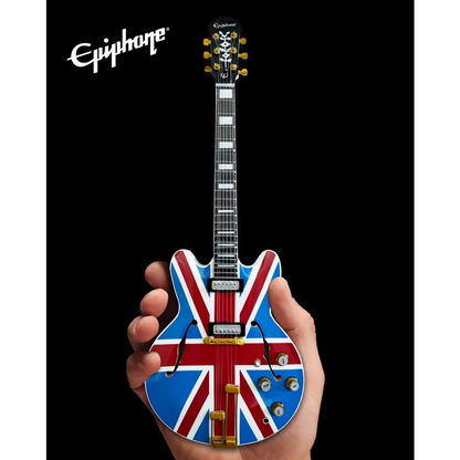 Axe Heaven Epiphone Union Jack miniature guitar model replica