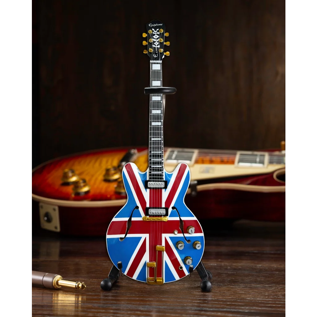 Axe Heaven Epiphone Union Jack miniature guitar model replica