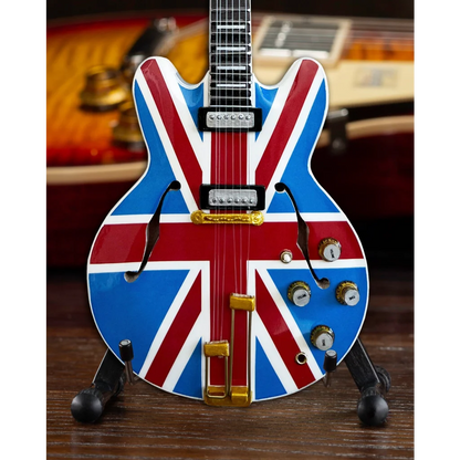 Axe Heaven Epiphone Union Jack guitar model miniature replica with gold hardware