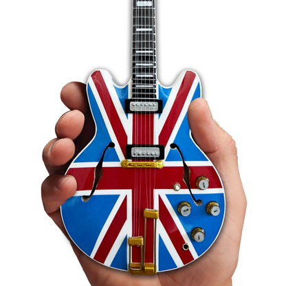 Axe Heaven Epiphone Union Jack miniature guitar model replica with gold hardware
