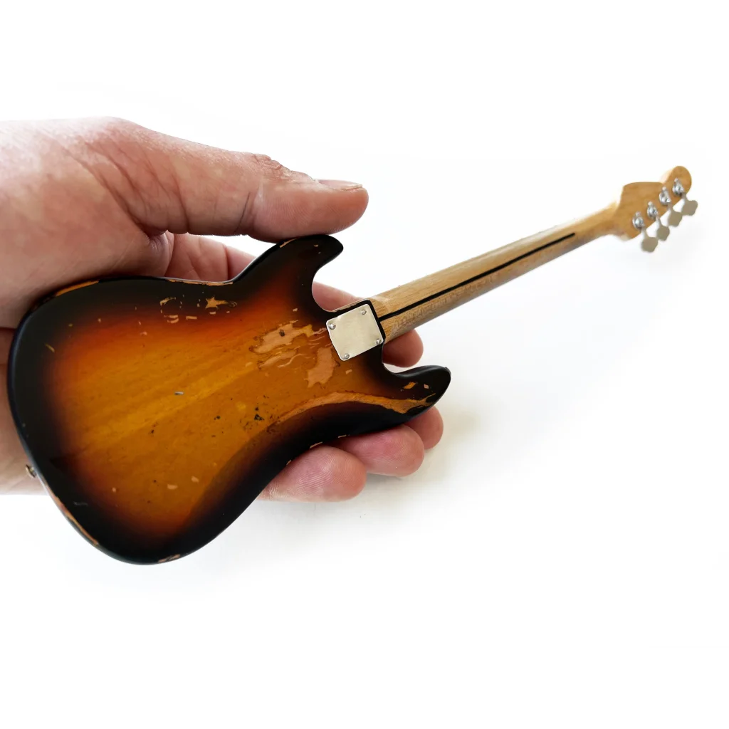 Axe Heaven Fender Bass Mini on adjustable A-frame stand