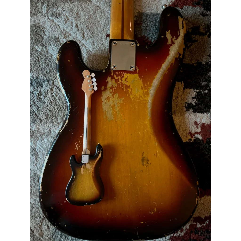 1960s Sunburst Fender Stratocaster Mini on Axe Heaven Adjustable A-Frame Stand