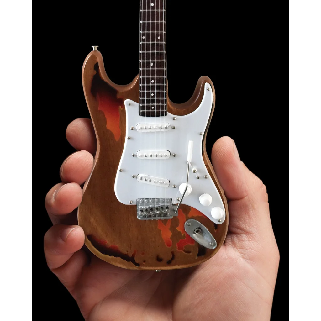 Axe Heaven Fender Strat sunburst mini guitar in case gift