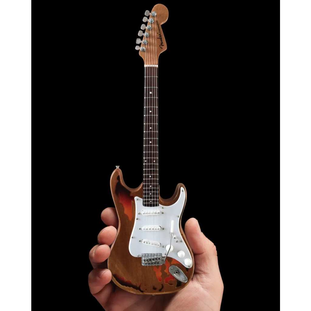 Mini Axe Heaven Fender Strat sunburst guitar in case gift