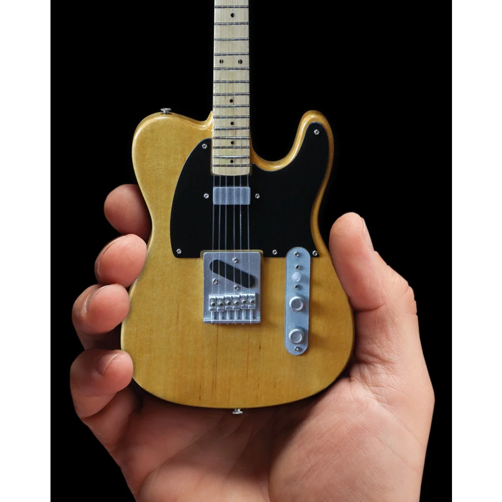 Axe Heaven Fender Telecaster mini guitar in sunburst with stand