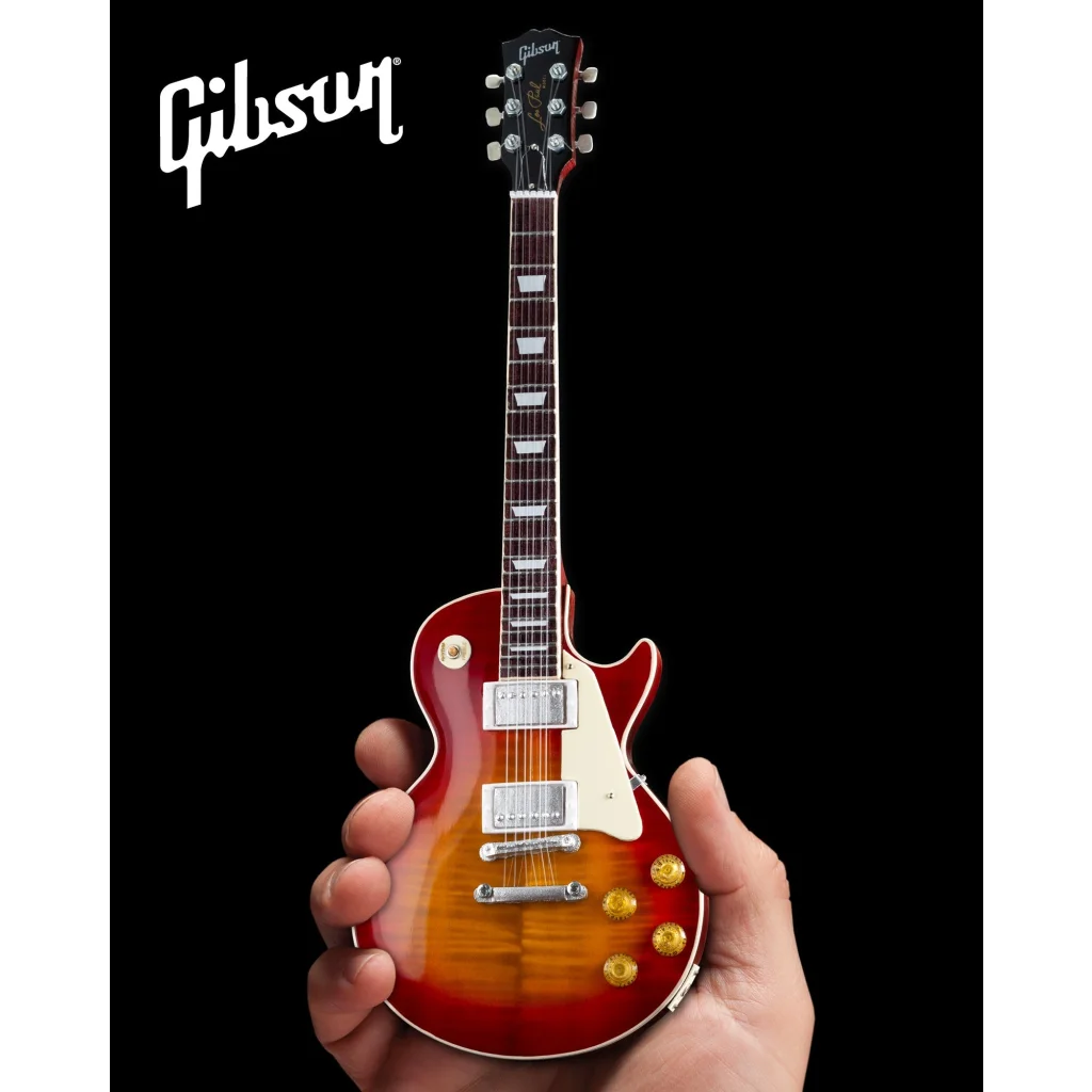 Axe Heaven Gibson Les Paul Cherry Sunburst Miniature Replica | Mini Guitar Replica Collectible | vintageantiquesgifts.com