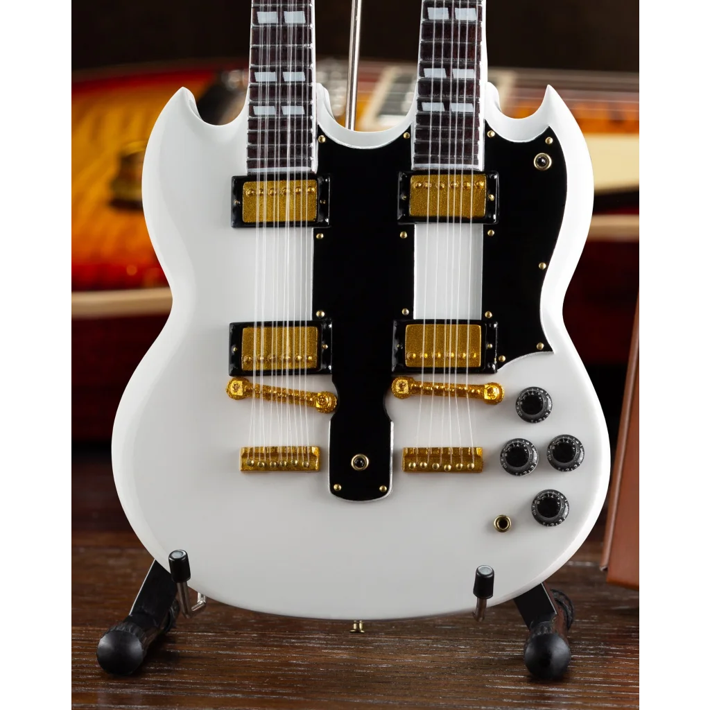 Axe Heaven Gibson SG mini guitar set in alpine white with stand