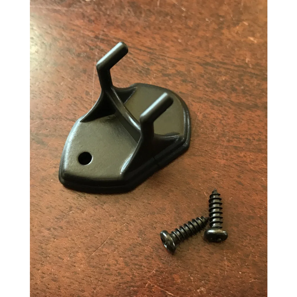 Axe Heaven wall hangers with black plastic pick holder and screws