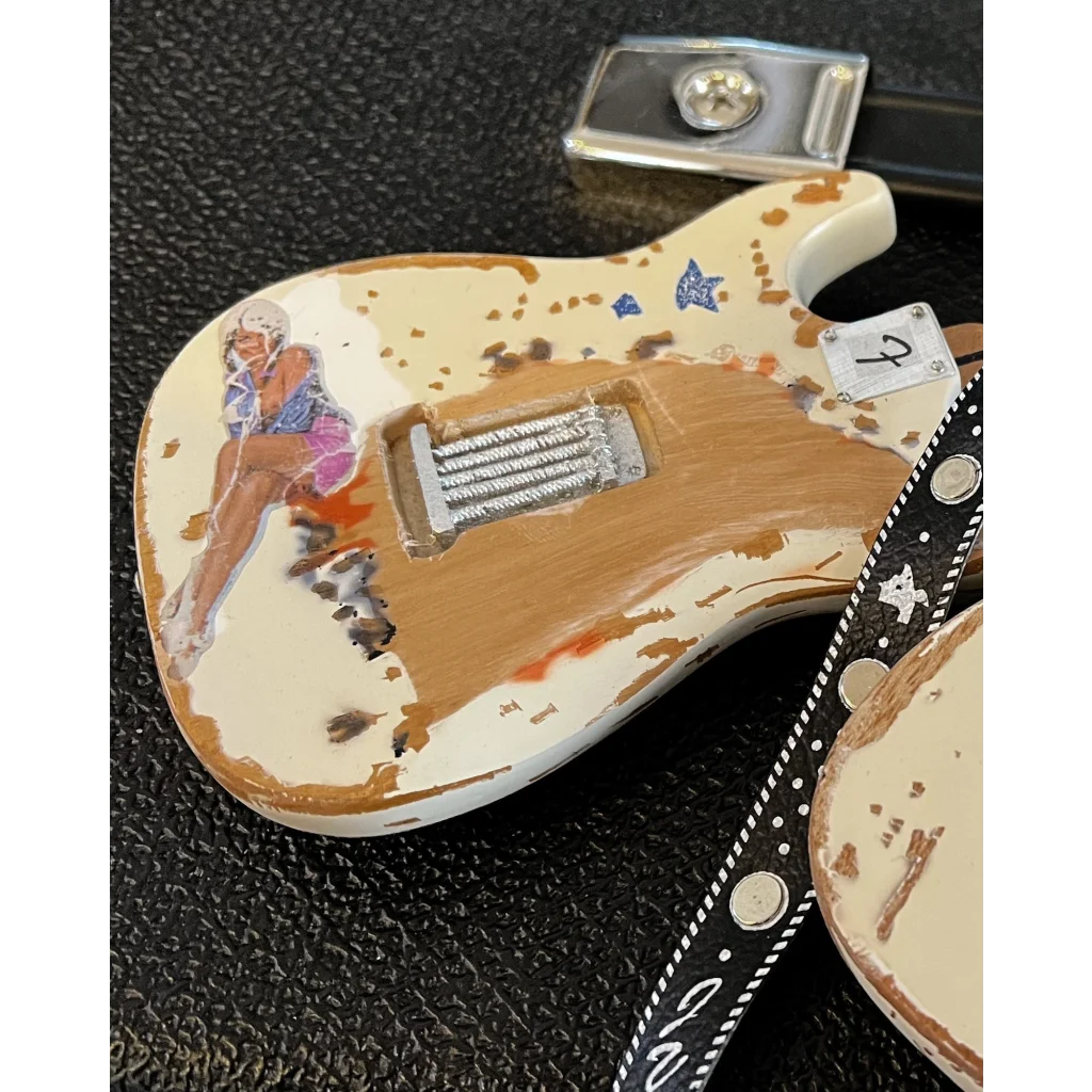 Axe Heaven Jimmie Vaughan Strat Mini Guitar Case Gift Collectible | Mini Guitar Replica Collectible | vintageantiquesgifts.com