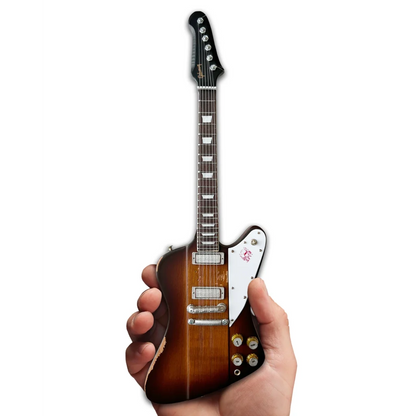 Axe Heaven Johnny Winter Firebird scale mini guitar with sunburst finish