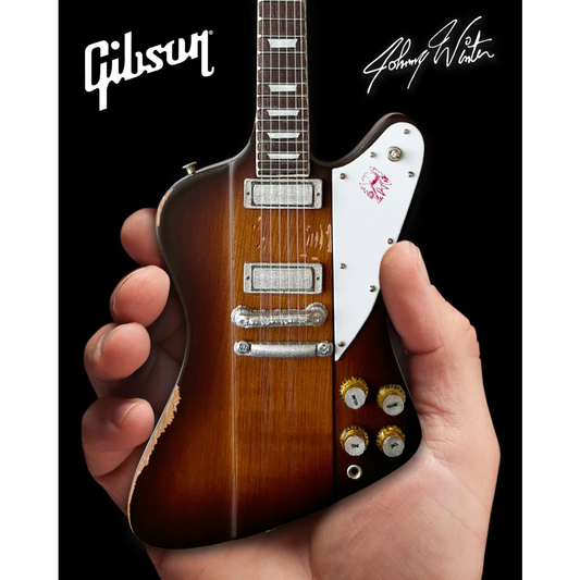Axe Heaven Johnny Winter Firebird scale mini guitar replica