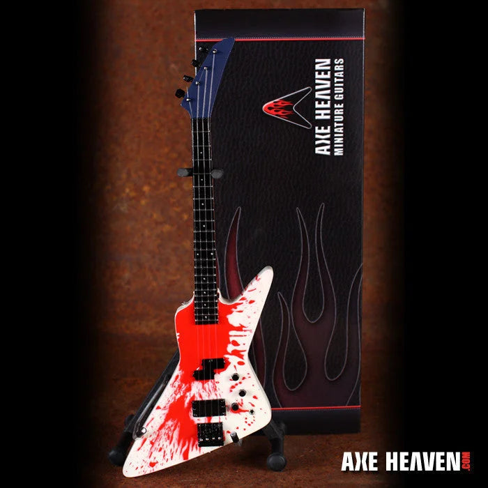 Axe Heaven Michael Anthony Blood Bass mini guitar with flame design