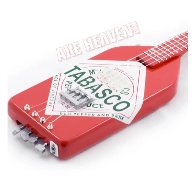 Axe Heaven Michael Anthony Tabasco Bass mini guitar replica with red sauce model