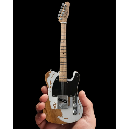 Axe Heaven mini guitar white Telecaster with adjustable A-Frame stand