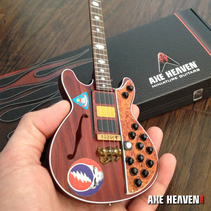 Axe Heaven® Miniature Grateful Dead guitar with cherry finish, stand