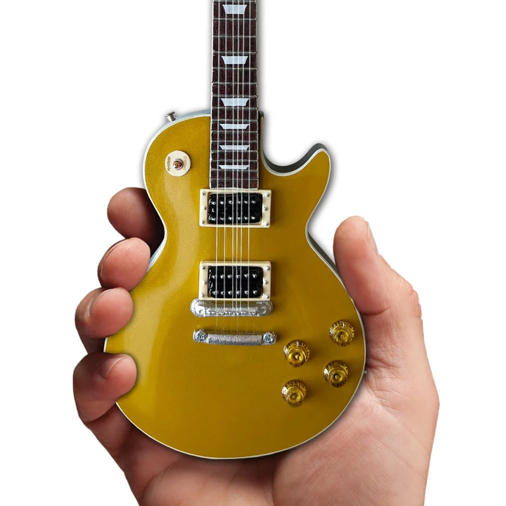 Axe Heaven officially licensed Gibson Les Paul miniature guitar in gold