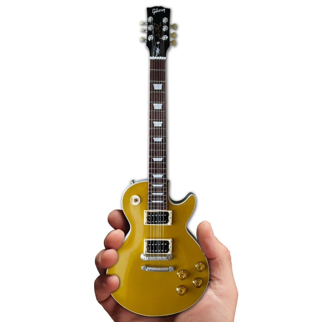 Axe Heaven® officially licensed gold Gibson Les Paul miniature guitar