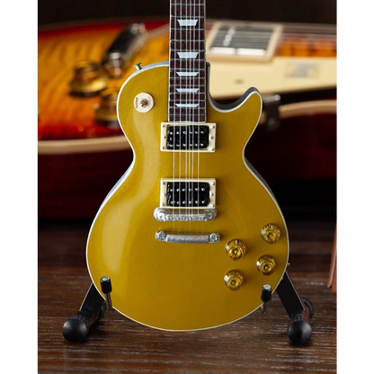 Axe Heaven officially licensed Gibson Les Paul miniature guitar with gold stand