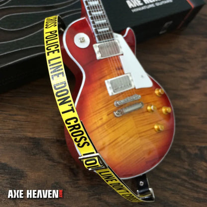 Axe Heaven Police Line Mini red sunburst guitar with gold hardware