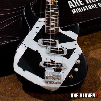 Axe Heaven® Michael Anthony Chickenfoot bass guitar miniature on adjustable A-frame stand