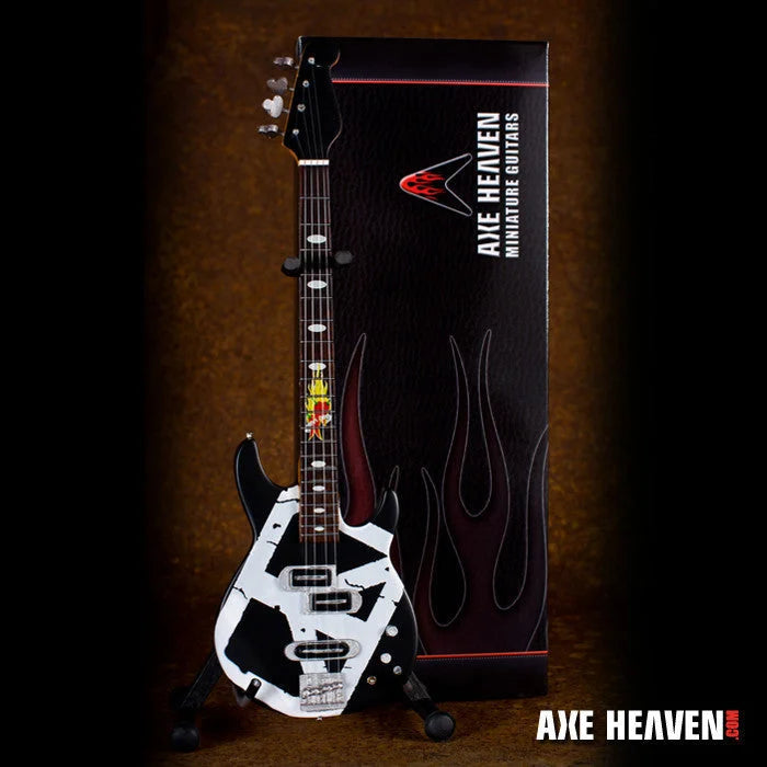Axe Heaven® Chickenfoot Michael Anthony bass guitar miniature with flames
