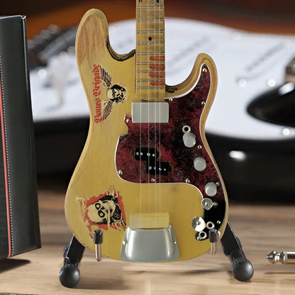 Axe Heaven® miniature Squier bass guitar replica with cream body