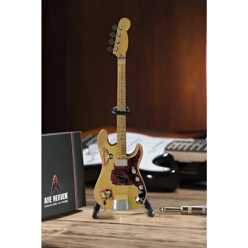 Mini axe heaven® sunburst stratocaster guitar replica on adjustable a-frame stand