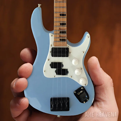 Axe Heaven® mini Stratocaster guitar in sonic blue with stand