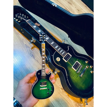 Axe Heaven® miniature replica green Les Paul guitar model
