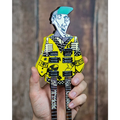 Axe Heaven® officially licensed Rick Nielsen mini guitar replica figurine