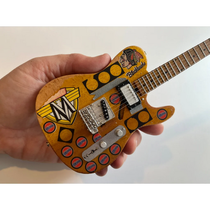 Yellow black Axe Heaven® Terry Kath Fender guitar replica with case