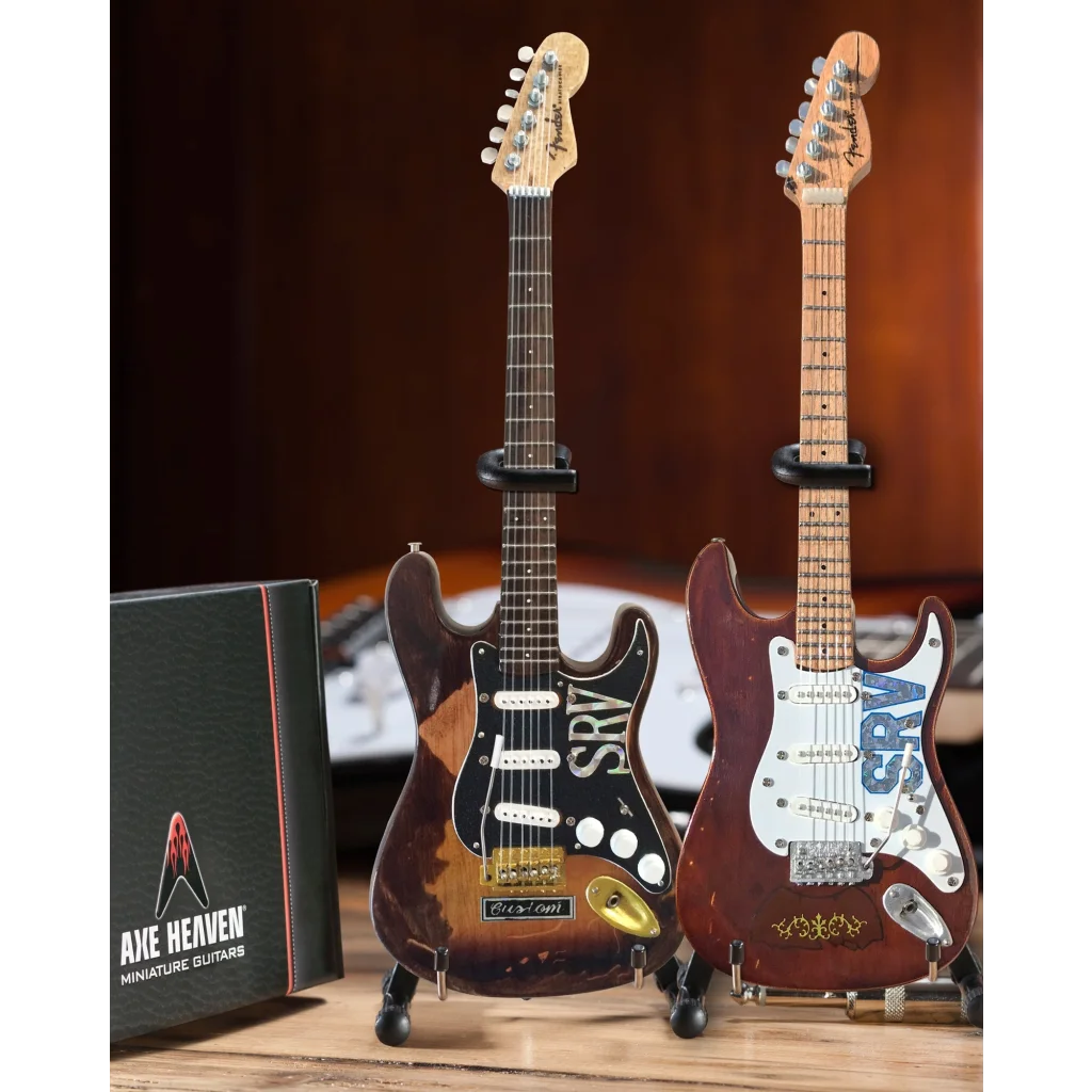 Axe Heaven Signature Fender Mini Guitar SRV Collectible Set | AXE HEAVEN STORE | vintageantiquesgifts.com