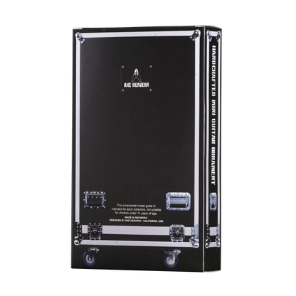 Axe Heaven Standard Slash Anaconda Burst mini guitar ornament in black flight case