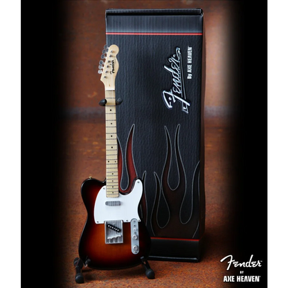 3D Axe Heaven Sunburst Fender Telecaster on adjustable A-frame stand