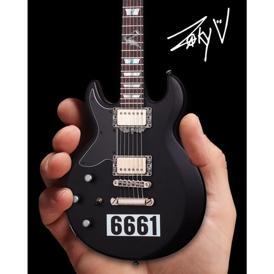 Axe Heaven Zacky Vengeance 6661 mini guitar replica with black electric axe Heaven guitar