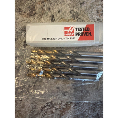 Haas Drill Bits 03-0364 TiN Coated Jobber Drills – Set of 5