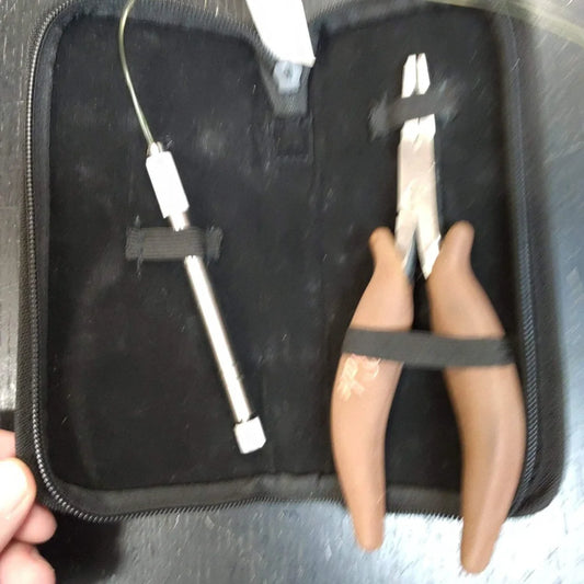 Babe double lock tool with pliers in black zippered case