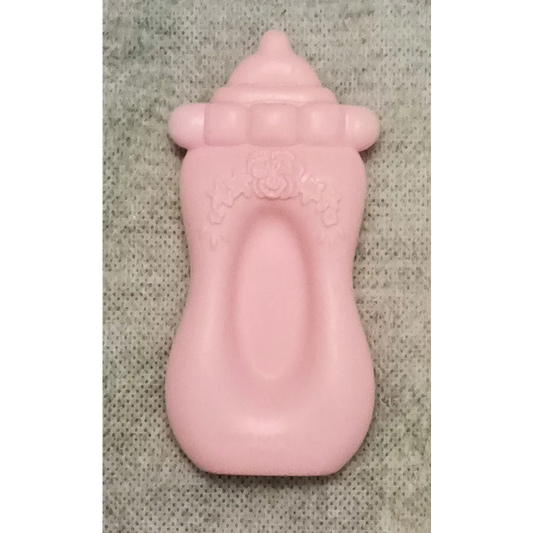 Vintage 1988 Baby Rose Tender pink baby bottle soap bar by Mattel with UNICEF text