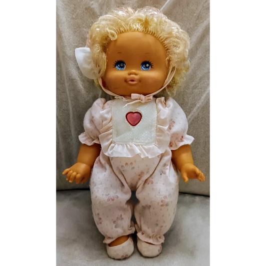 Vintage Baby Sparkles Doll from 1989 with blonde hair and blue eyes