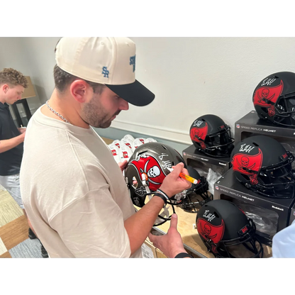 Baker Mayfield autographed black Tampa Bay Buccaneers replica helmet