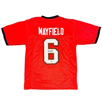Baker Mayfield autographed Tampa Bay red jersey with number 6